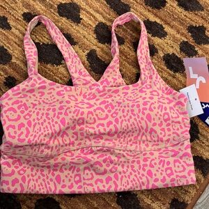 JoyLab Vibrant Pink Animal Print Sports Bra